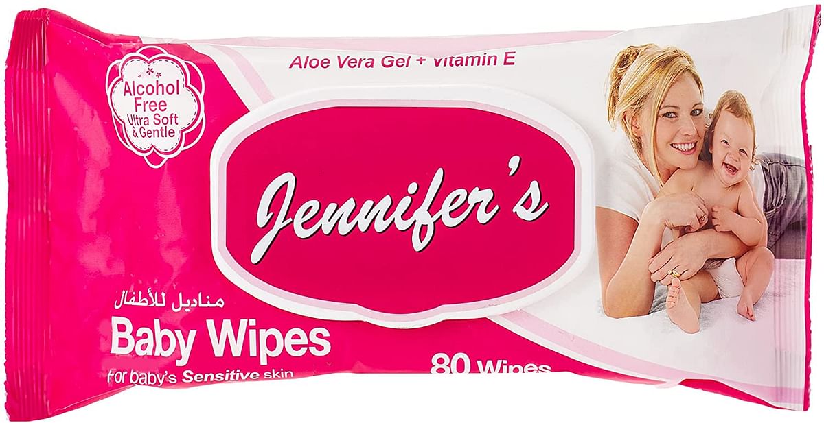 Jennifer's Baby Wipes, 80 Sheets/Multicolor
