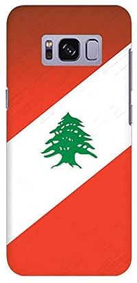 جراب سهل التركيب لهاتف سامسونج جالاكسي اس 8 بلس من ستايلايزد - علم لبنان - متعدد الالوان - حجم واحد