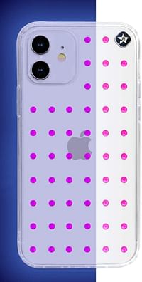 Bling My Thing - Extravaganza Pure Clear for iPhone 12 mini Swarovski crystals Glow in the Dark Neon Pink