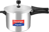 Prestige Mpp20652 Popular 5 Ltr. Sleek & Simple Stainless Steel Pressure Cooker/5 Ltr/Silver