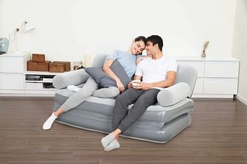 Bestway Multi Max Air Couch With Side winder AC Air Pmup 1.88mX1.52Mx64cm/Grey
