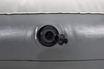 اريكة هوائية مالتي ماكس مع ملفاف جانبي ومضخة هواء تعمل بالتيار المتردد، مقاس 1.88 متر× 1.52 متر× 64 سم/رمادي