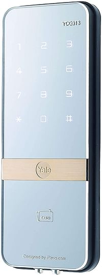 Yale YDG313 Shine Glass Door Digital Lock, Silver, W 28.2 x H 23.6 x D 9.8 cm