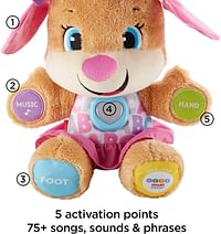 ​Fisher-Price Laugh & Learn Smart Stages Sis - plush toy with music, lights and learning content for infants and toddlers FPP51