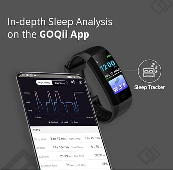 GOQii Vital 3.0 body temperature tracker with 3 months personal Coaching - Black