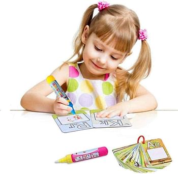 Mumoobear Water Magic,Magic Painting Books With 2 Water Colouring Board Pens, Water Drawing Doodle Toy Gifts 26 Letters, B07NF86CW8/Multicolor/One size