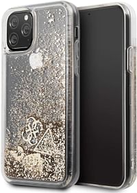 GUESS GUHCN58GLHFLGO Liquid Glitter with Heart Hard Case for iPhone 2019 (5.8) Gold - (Pack of1) /one Size