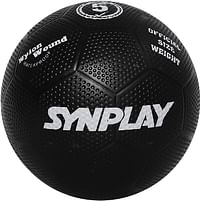 SYNPLAY Rubber Soccer Ball Dimpled Moulded Size 5 SS00130 -Black