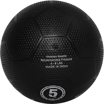 SYNPLAY Rubber Soccer Ball Dimpled Moulded Size 5 SS00130 -Black