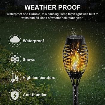 4pcs 96 LED Waterproof Solar Light Flickering Flame Solar Torch Light Garden Lamp Outdoor Landscape Decoration Garden Lawn Light