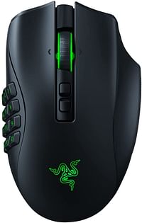 Razer Naga Pro Wireless Gaming Mouse with Interchangeable Side Plate, 20K DPI Optical Sensor Fastest Gaming Mouse Switch - Chroma RGB - RZ01-03420100-R3G1