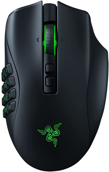 Razer Naga Pro Wireless Gaming Mouse with Interchangeable Side Plate, 20K DPI Optical Sensor Fastest Gaming Mouse Switch - Chroma RGB - RZ01-03420100-R3G1