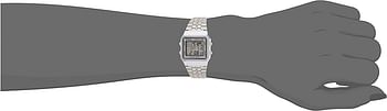 Casio A500WA-7D Vintage Unisex Wristwatch Digital Display Stainless Steel, Grey Band/Silver/34 millimeters