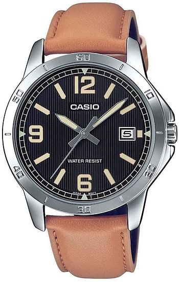 Casio Brown Leather Men Watch MTP-V004L-1B2UDF /Brown/41.5 millimeters