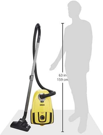 Karcher Vacuum Cleaner, HEPA, Water Filter, Allergy sufferers, 1100W only, Low Consumption, Karcher VC2 2.8 Liter - Yellow