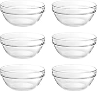 Ocean Stack Bowl 6Inch (15Cm) , Clear ,P00625, 6 Pc Set