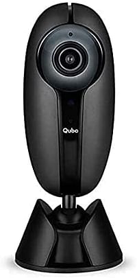 كاميرا Qubo الذكية بتقنية الواي فاي للأمن المنزلي مع نظام إنذار إنترودر | كاميرا بدقة 2 ميجابكسل عالية الدقة بدقة 1080 بكسل | مقاومة للطقس | تمكين Google من Alexa & OK | بواسطة Hero Group - اسود - حجم واحد