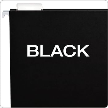 Pendaflex Recycled Hanging Folders, Letter Size, Black, 1/5 Cut, 25/BX (81605)
