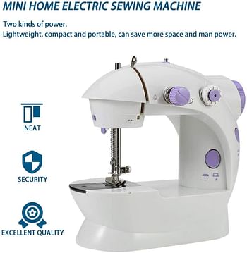 B.L.A. Electric sweing Tailor Small Household Electric Mini Multifunction Portable Sewing Machine/White/One size