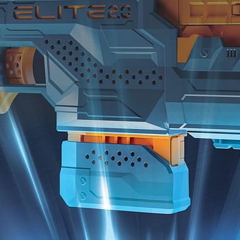 Nerf Elite 2.0 Phoenix CS 6 Motorized Blaster, 12 Official Nerf Darts, 6 Dart Clip, Scope, Tactical Rails, Barrel and Stock Attachment Points, Multicolour, E9961/One size