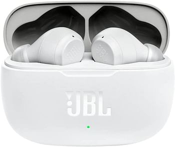 JBL Wave200 True Wireless Earbud Headphones, Deep Powerful Bass, 20H Battery, Dual Connect, Hand-Free Call, Voice Assistant, Comfortable Fit, IPX2 Sweatproof, Pocket Friendly - Black, JBLW200TWSBLK - One Size