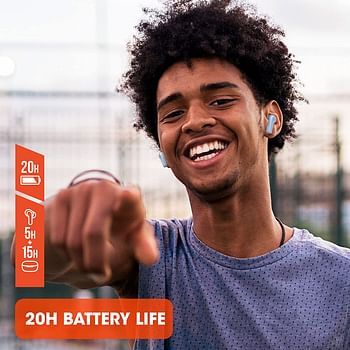 JBL Wave200 True Wireless Earbud Headphones, Deep Powerful Bass, 20H Battery, Dual Connect, Hand-Free Call, Voice Assistant, Comfortable Fit, IPX2 Sweatproof, Pocket Friendly - Black, JBLW200TWSBLK - One Size