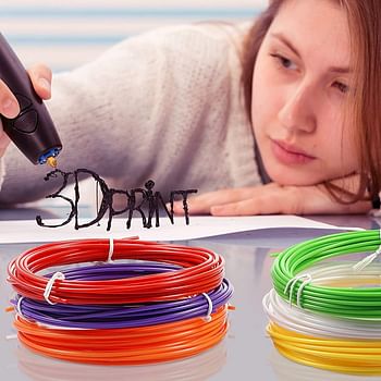 Mumoo Bear 10 Pieces 3D Pen Pla Filament Refills 10 Colors 3D Printer Filament Refills, 1.75 Mm Pla Filament Pack, Each Color 16.4 Feet, Total 164 Feet (Classic)