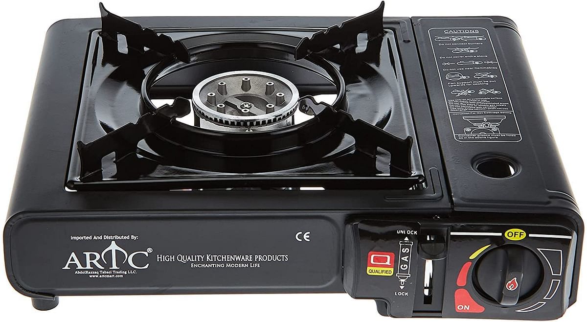 Portable Gas Stove for Camping & Home /Black/One Size