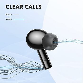 Bluetooth Earphones, Anker Soundcore R100 True Wireless Earbuds 10mm Dynamic Drivers with BassUp Technology, Fast Charge, 25H Playtime, Bluetooth 5.0, IPX5 Waterproof, Clear Calls, Secure Fit/One Size/Black