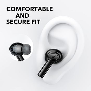 Bluetooth Earphones, Anker Soundcore R100 True Wireless Earbuds 10mm Dynamic Drivers with BassUp Technology, Fast Charge, 25H Playtime, Bluetooth 5.0, IPX5 Waterproof, Clear Calls, Secure Fit/One Size/Black