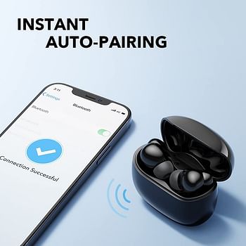 Bluetooth Earphones Anker Soundcore R100 True Wireless Earbuds 10mm Dynamic Drivers with BassUp Technology Fast Charge 25H Playtime Bluetooth 5.0 IPX5 Waterproof Clear Calls Secure Fit One Size - Black