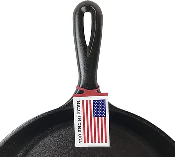 Lodge Pre-Seasoned Cast Iron Grill Pan With Assist Handle, 10.5 Inch/10.5-Inch Grill Pan/Black