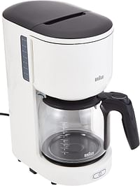 ماكينة تحضير القهوة براون Kf 3100 بيضاء 10 أكواب