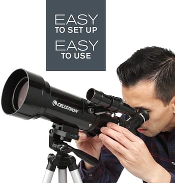 Celestron Travel Scope 70 Portable Telescope, Black