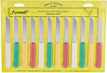 fixwell 12 Piece Stainless Steel Knives Set, Multicolor, FSB 12MB, IE 32602/12 pieces