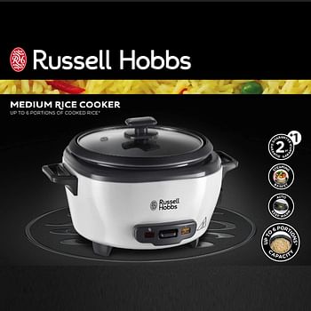 Russell Hobbs Medium Rice Cooker And Steamer - 27040, White, 27040Gcc/One size