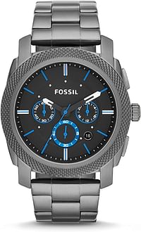 Fossil Men's Mega Machine Quartz Stainless Steel Chronograph Watch /Smoke/One Size