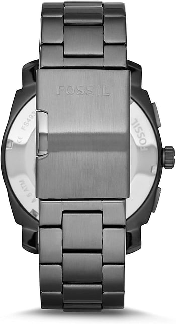 Fossil Men's Mega Machine Quartz Stainless Steel Chronograph Watch /Smoke/One Size