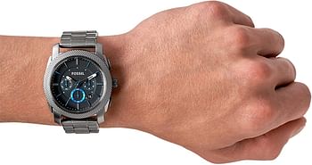 Fossil Men's Mega Machine Quartz Stainless Steel Chronograph Watch /Smoke/One Size