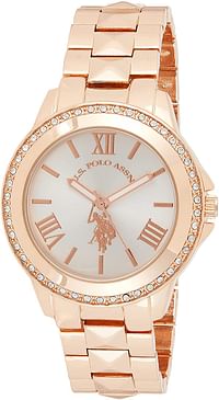 U.S. Polo Assn. Women's Dial Alloy Band Watch USC40078 38 mm - Rose Gold