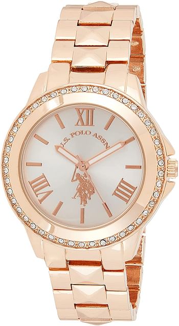 U.S. Polo Assn. Women's Dial Alloy Band Watch USC40078 38 mm - Rose Gold