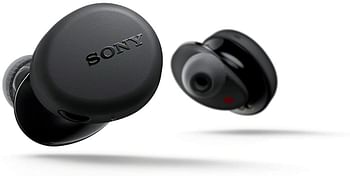 Sony WF-XB700 Truly Wireless Bluetooth Headphones, with Extra Bass, up to 18h battery life, splash and sweat resistance, Built-in Mic and Voice Assistant /Black/One Size