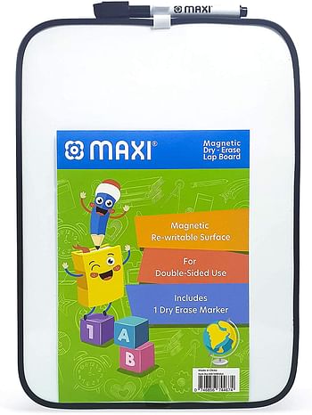 Maxi DOUBLE SIDED A4 WHITE BOARD WITH MARKER- Assorted Color/One Size