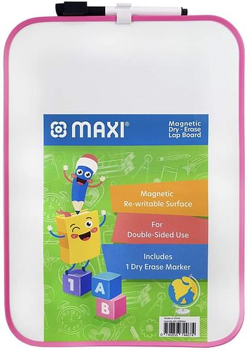 Maxi DOUBLE SIDED A4 WHITE BOARD WITH MARKER- Assorted Color/One Size
