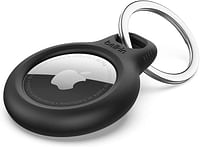 Belkin AirTag Case with Key Ring (Secure Holder Protective Cover for Air Tag with Scratch Resistance Accessory) /Keychain/Black