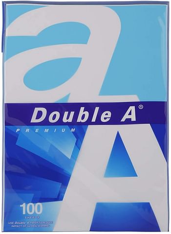 Double A - Printer Copy Paper, Size A4, GSM 80, 100 Pages Ream/White