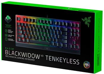 Razer BlackWidow V3 Tenkeyless, Razer Green Switches, Tactile and Clicky, ABS Keycaps, RGB /One Size/Black