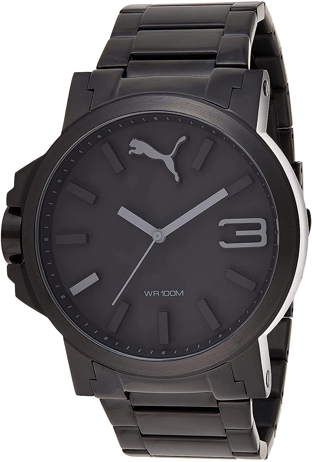 Puma Casual Watch Analog Display Quartz For Men Black 50mm