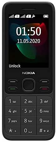 Nokia 150 (2020) Feature Phone, Dual SIM, 2.4" Display, Camera, FM Radio, MP3 Player, expandable MicroSD up to 32GB - Black -one Size