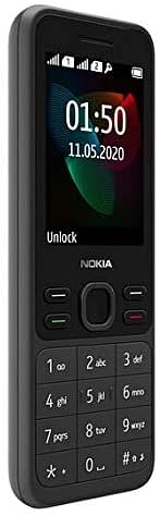 Nokia 150 (2020) Feature Phone, Dual SIM, 2.4" Display, Camera, FM Radio, MP3 Player, expandable MicroSD up to 32GB - Black -one Size